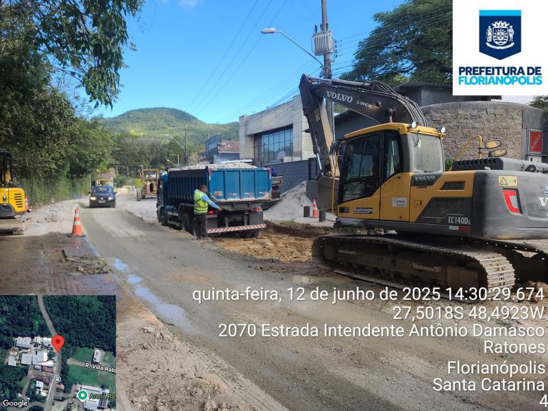 Estrada Antônio Damasco, em Ratones, ganha asfalto a partir desta quinta