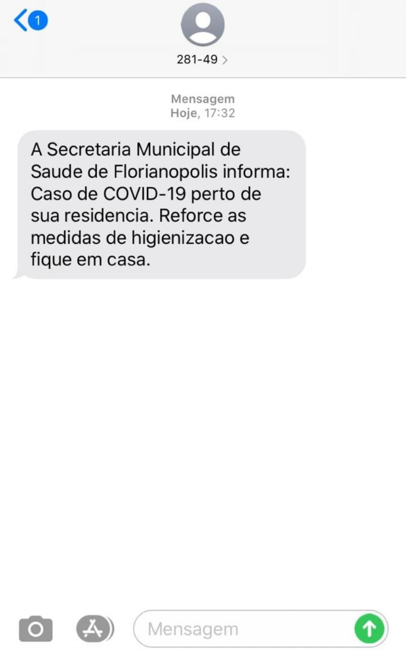 Mais de 93 mil mensagens de texto já foram enviadas como alerta para o novo coronavírus 