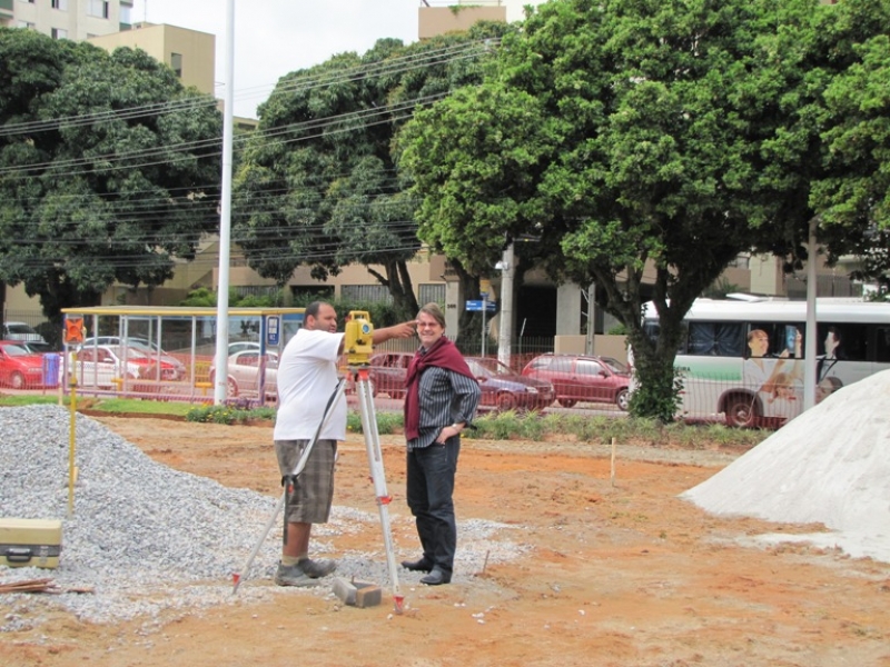 Obras na Praça Celso Ramos estão em ritmo acelerado