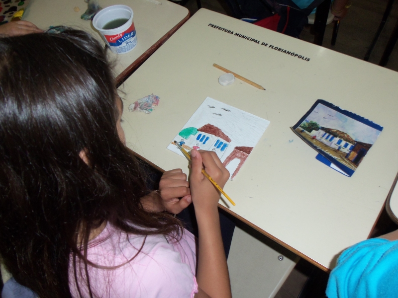 Alunos pintam Florianópolis