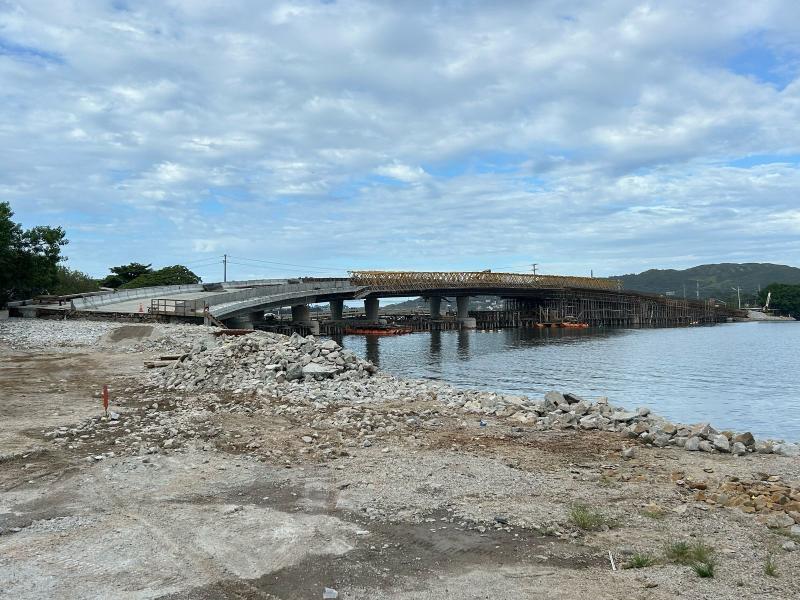 Metade da nova ponte da Lagoa já tem toda a estrutura de concreto 