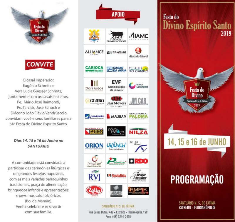 Festa do Divino tem programação no Bairro Estreito neste fim de semana