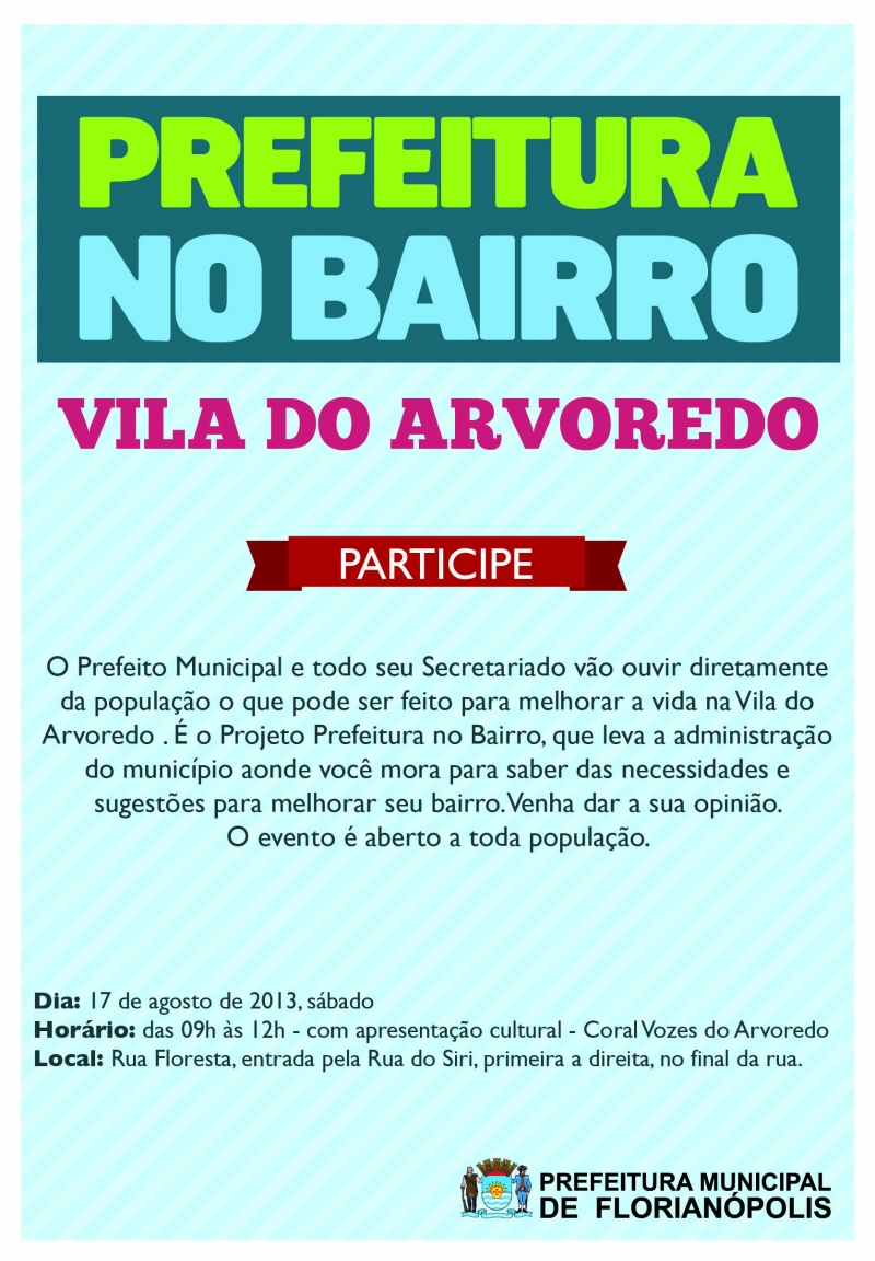 Prefeitura no Bairro vai à Vila do Arvoredo