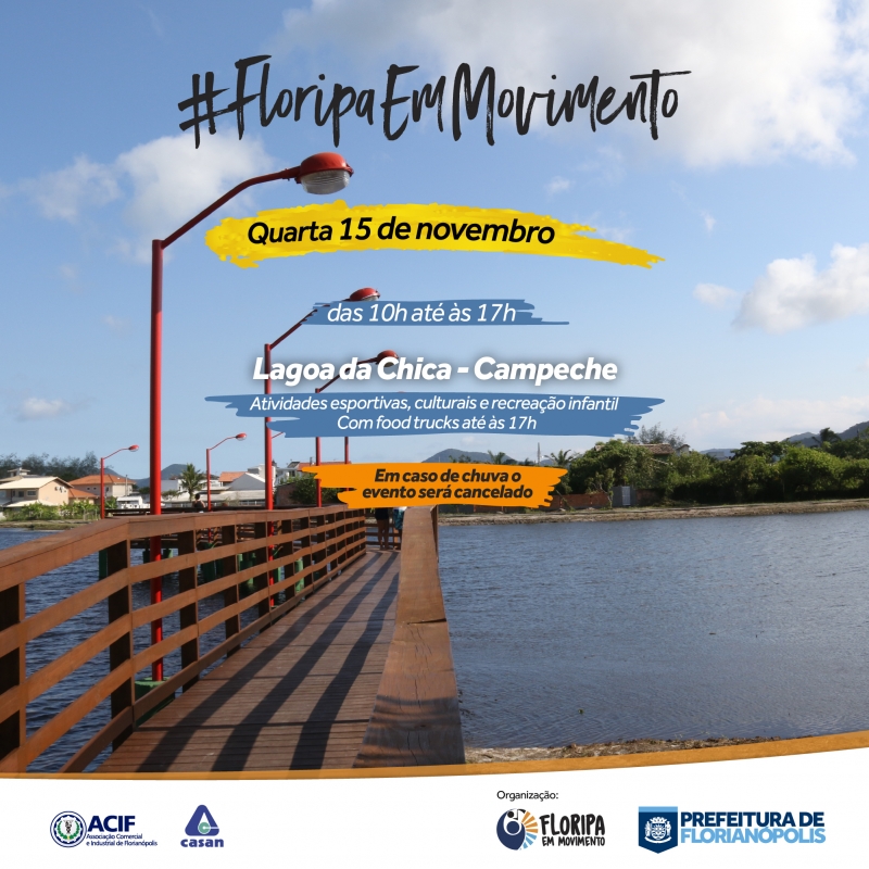 Floripa em Movimento chega ao Campeche neste feriado