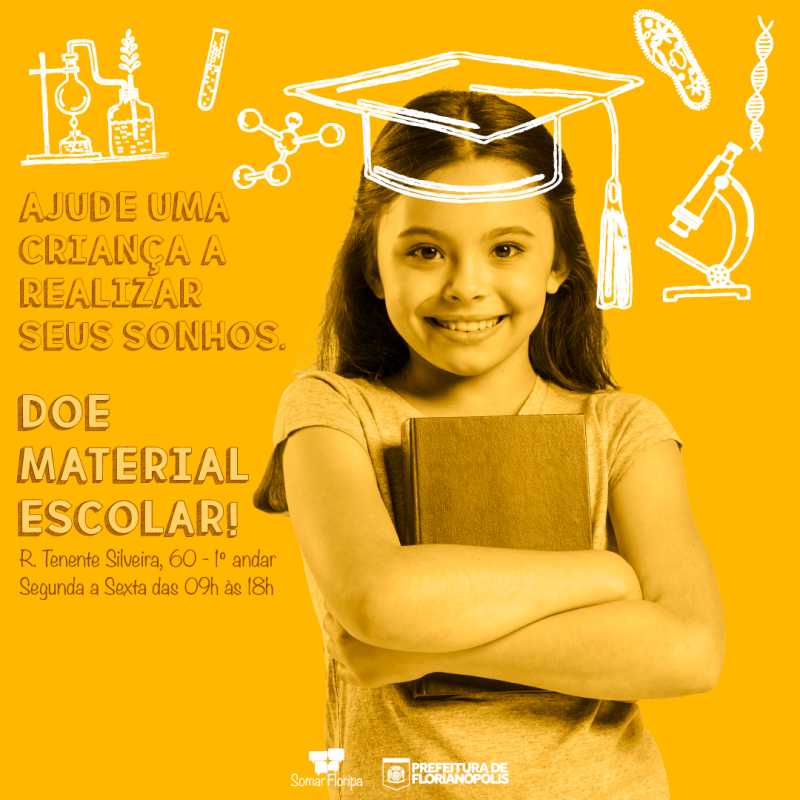 Somar Floripa inicia campanha sustentável de doação de material escolar 