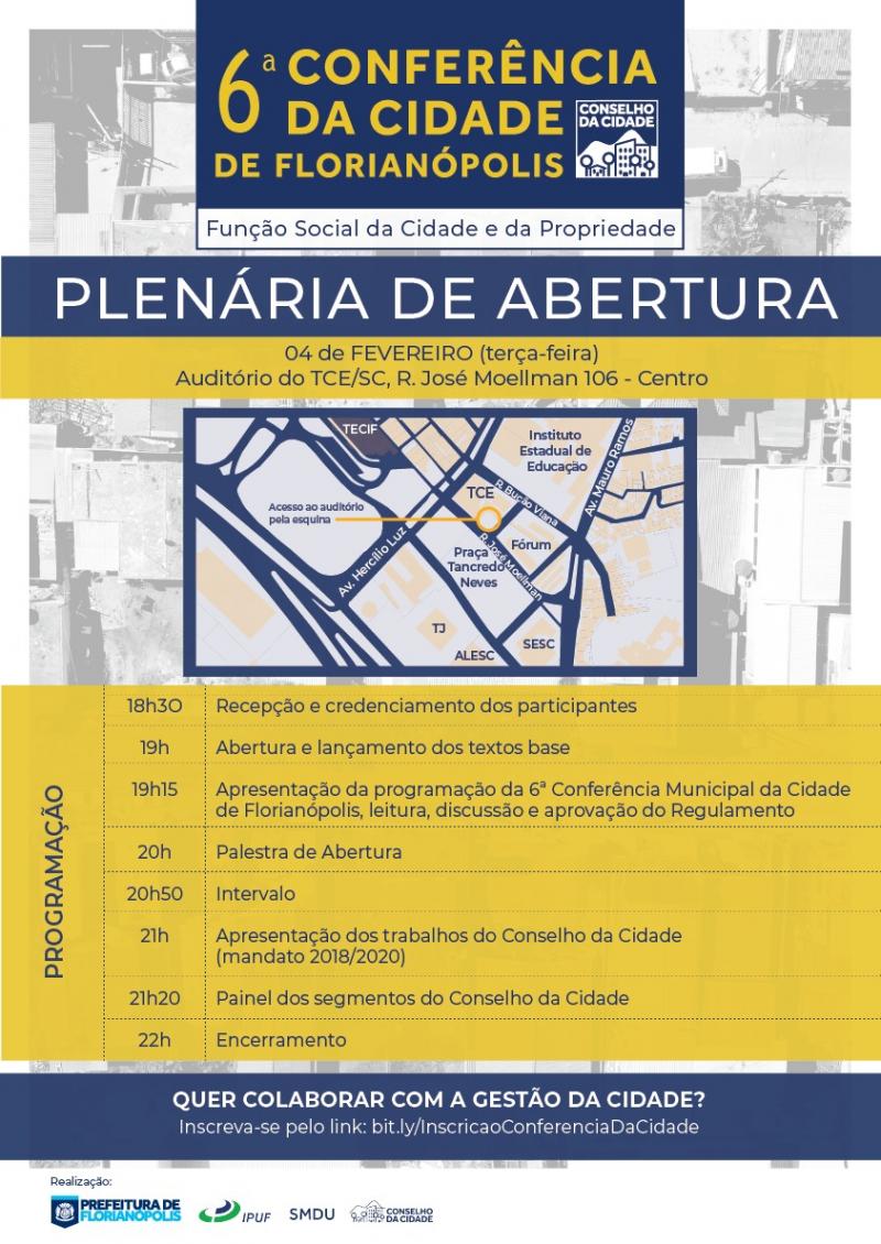 Florianópolis vai receber a 6ª edição da Conferência da Cidade
