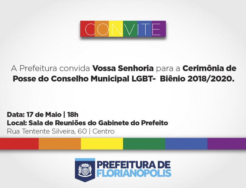 Conselho Municipal LGBT toma posse nesta sexta-feira, em Florianópolis
