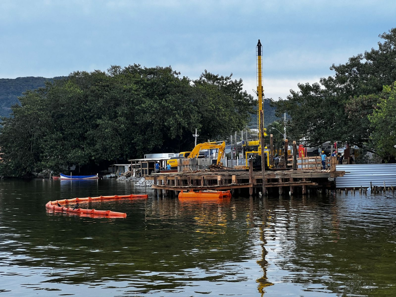 Construção da nova ponte da Lagoa é retomada com dois serviços