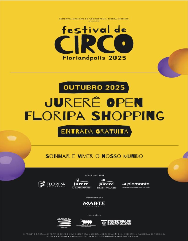 Festival de Circo de Florianópolis 2025 abre chamada para seleção de artistas
