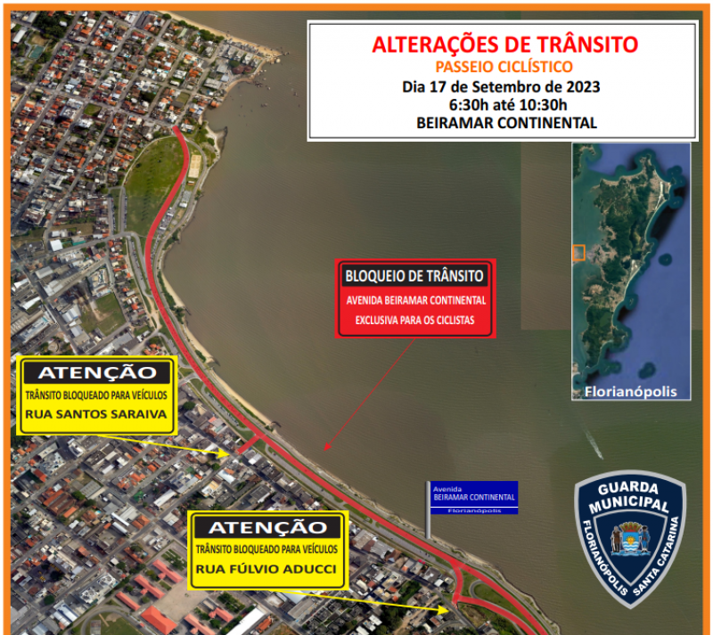 Florianópolis terá alterações de trânsito na região continental neste fim de semana