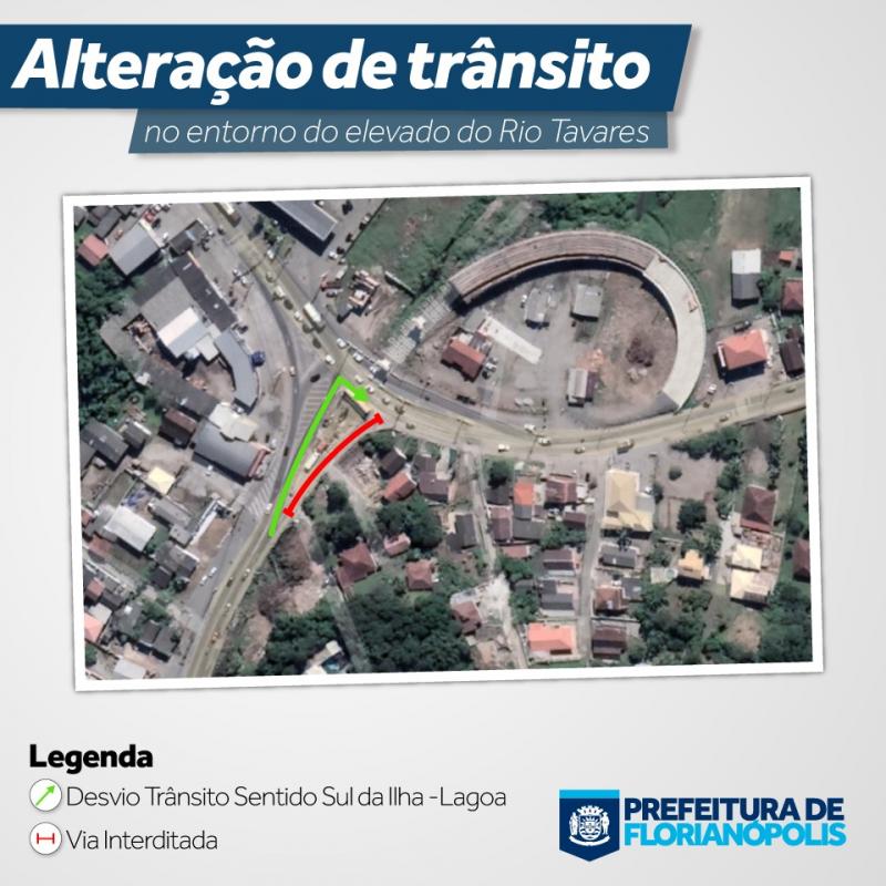 Alterações de trânsito para novas obras no Elevado do Rio Tavares