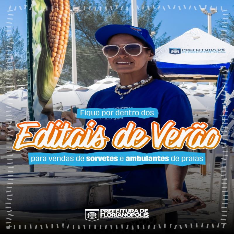 Prefeitura lança editais de venda de sorvetes e de ambulantes de praias para temporada de verão 2025/2026