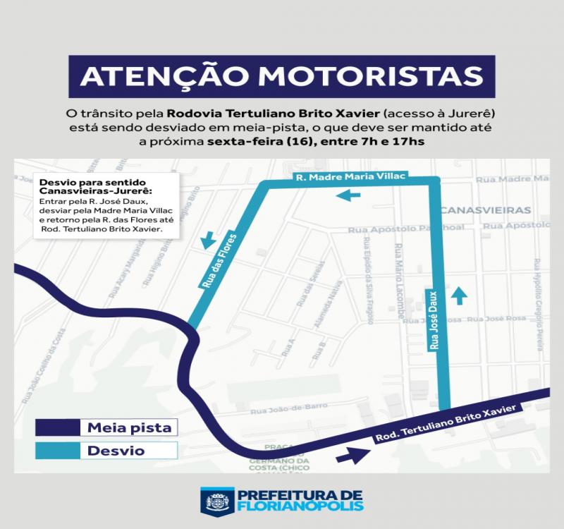 Tertuliano Brito Xavier voltará a ter trecho totalmente interditado