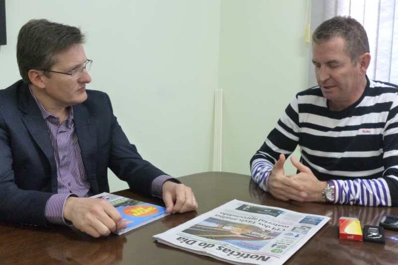 Em reunião com a RIC Record, secretário do Continente busca apoio para eventos