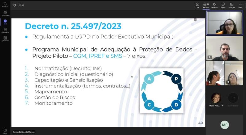 CGM realiza treinamento sobre a Lei Geral de Proteção de Dados
