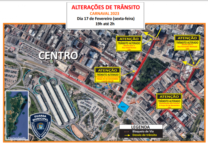 Alterações no trânsito durante o carnaval de Florianópolis 