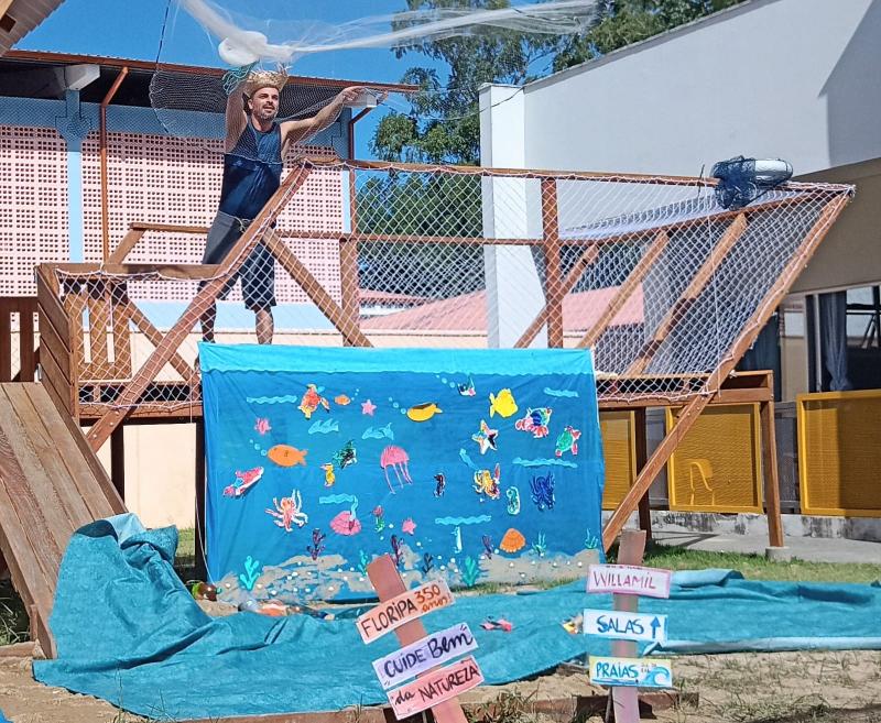 Inspirada em vida de pescador, creche José Rodrigues Willamil realiza contação de história 