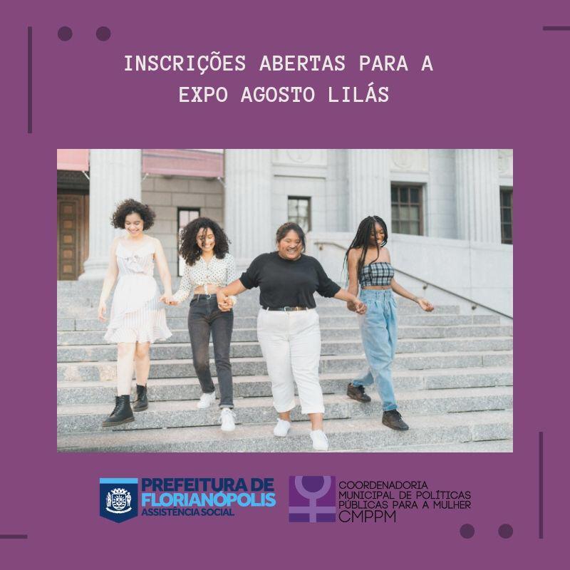 Prefeitura de Florianópolis abre inscrições para mulheres exibirem seus trabalhos na “Expo Agosto Lilás”