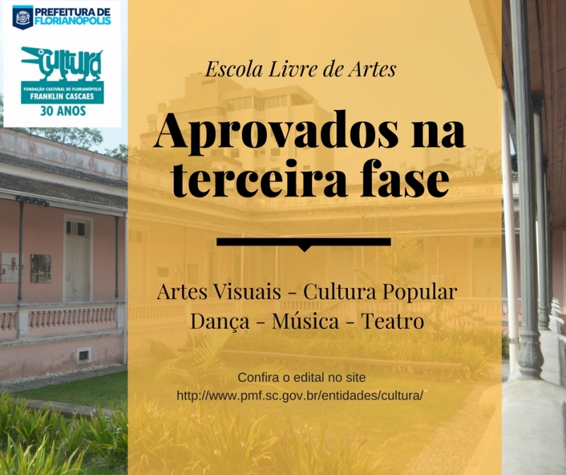 Relação de aprovados na terceira fase do processo seletivo de instrutores