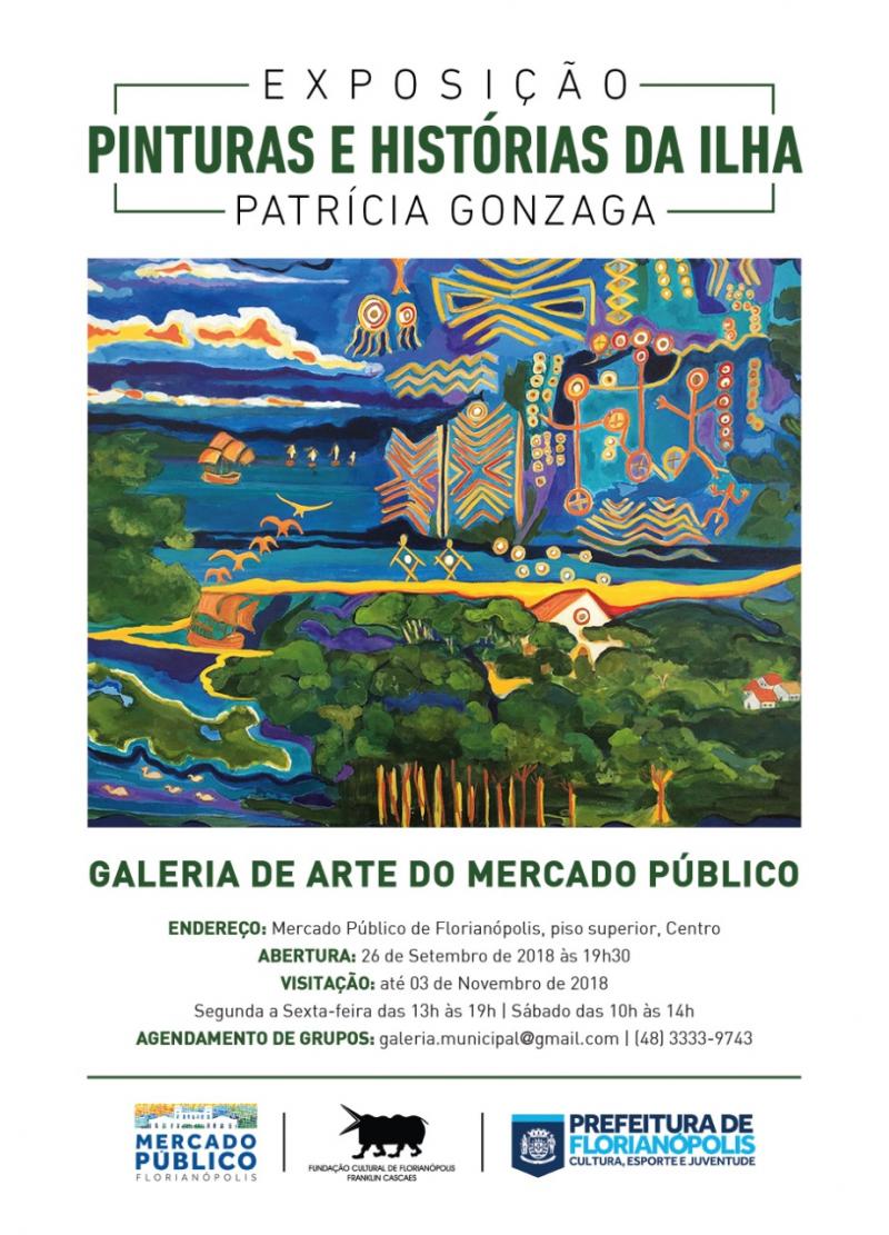 Exposição “Pinturas e histórias da ilha” é atração na Galeria de Arte do Mercado Público