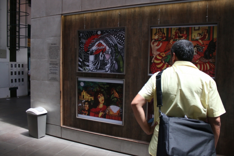 Vera Sabino e Bachmann no Mural da Cultura