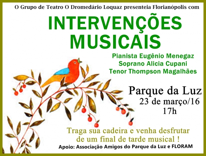 Parque da Luz terá música no aniversário 