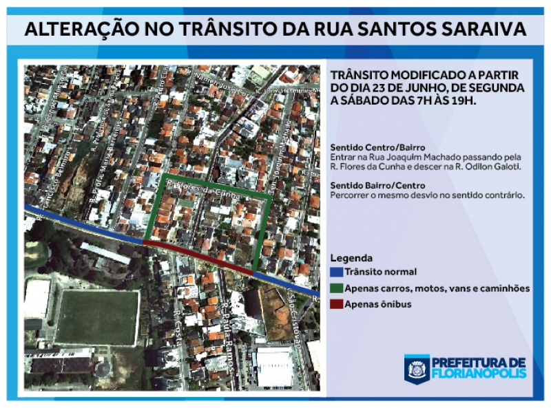 Obras vão alterar trânsito na rua Santos Saraiva