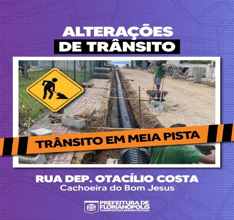 Via de acesso à praia na Cachoeira terá alteração no trânsito 
