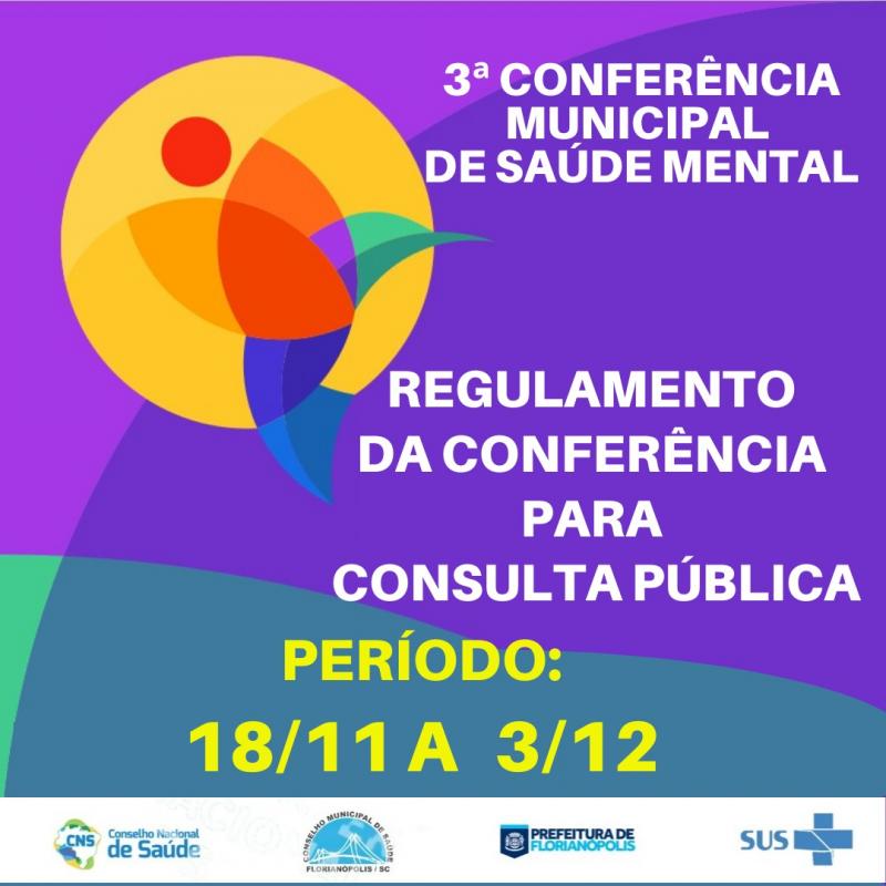 PMF disponibiliza Consulta Pública do Regulamento da 3ª Conferência Municipal de Saúde Mental