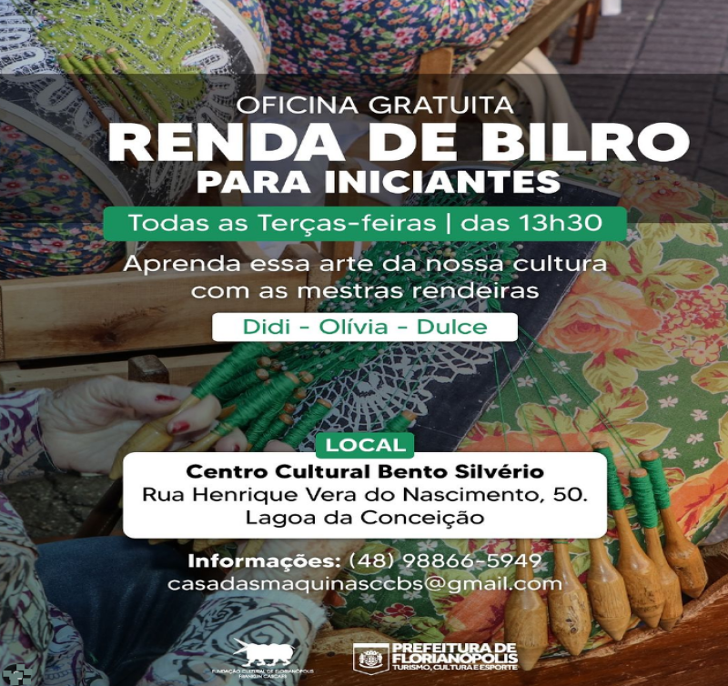 Oficina Renda de Bilro para Iniciantes | Centro Cultural Bento Silvério