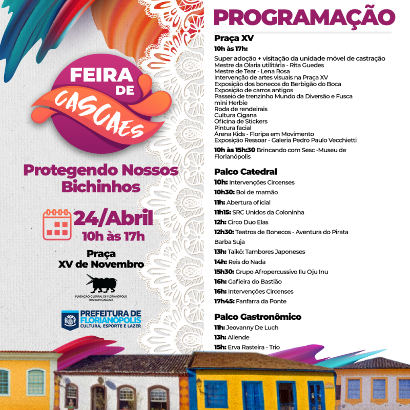 Feira de Cascaes reunirá diversas atrações neste domingo