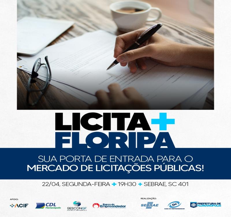 PMF divulga Evento Licita+Floripa para empresas interessadas em licitações públicas