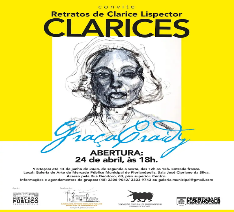 Galeria de Arte do Mercado Público Recebe Exposição de Graça Craidy em Homenagem à Escritora Clarice Lispector