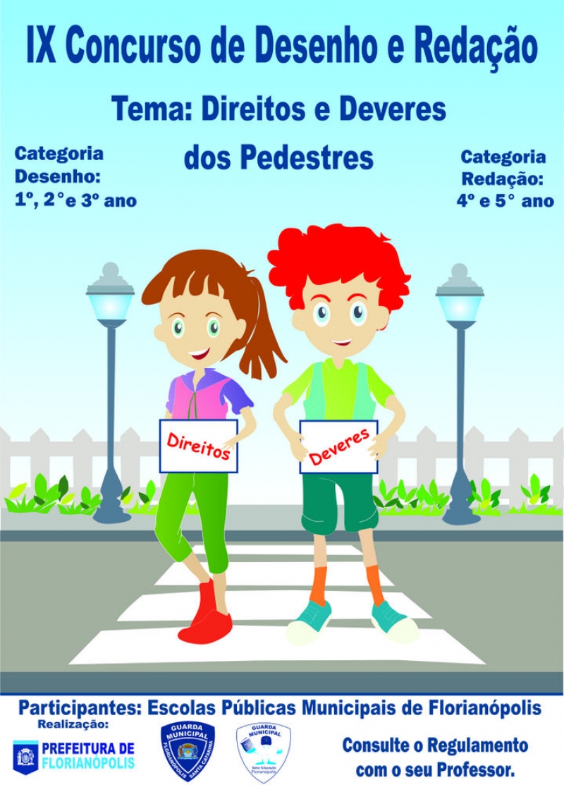 O pedestre é tema de concurso para estudantes