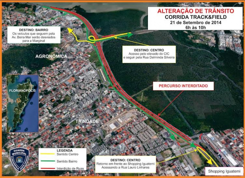 Corrida altera trânsito na Beira-mar no domingo
