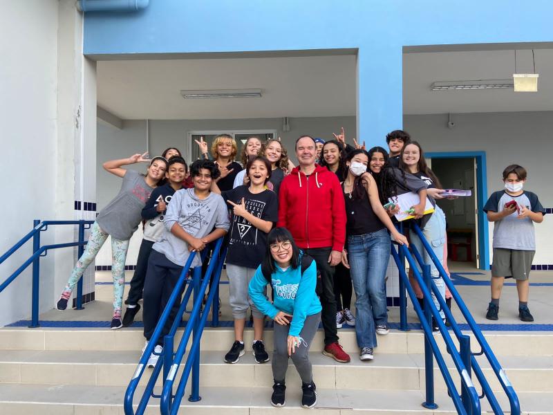 Comitiva da Finlândia vem conhecer  Escola do Futuro de Florianópolis