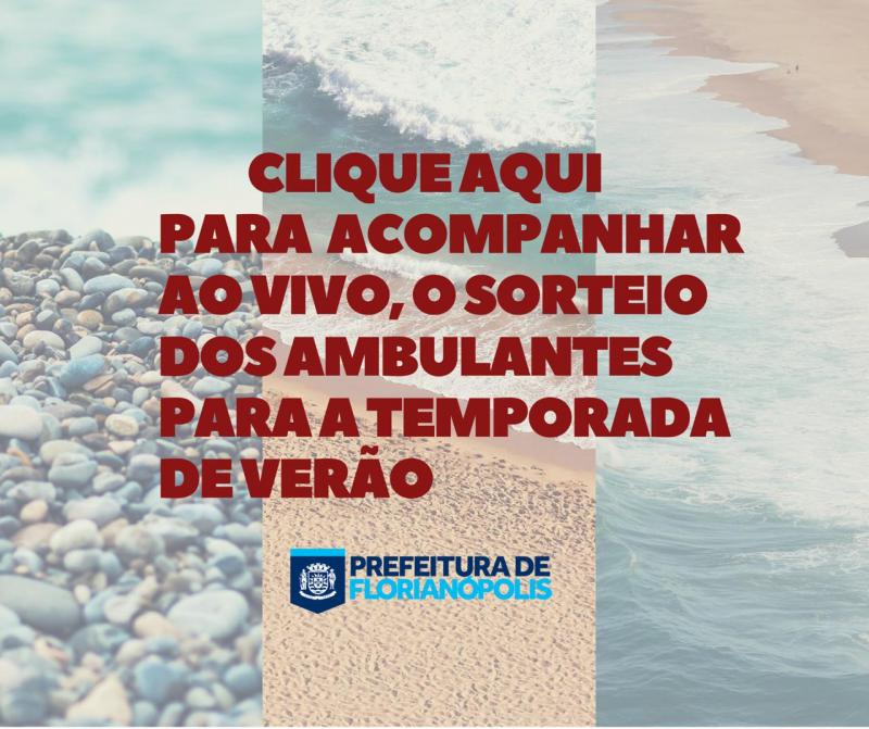 SORTEIO AO VIVO AMBULANTES E LISTA COM NÚMEROS