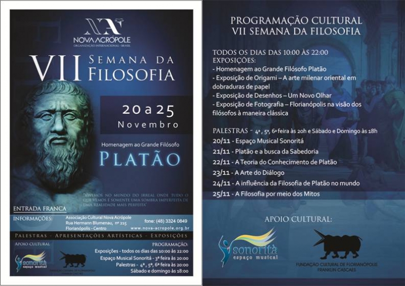 Semana da Filosofia inicia hoje na Capital