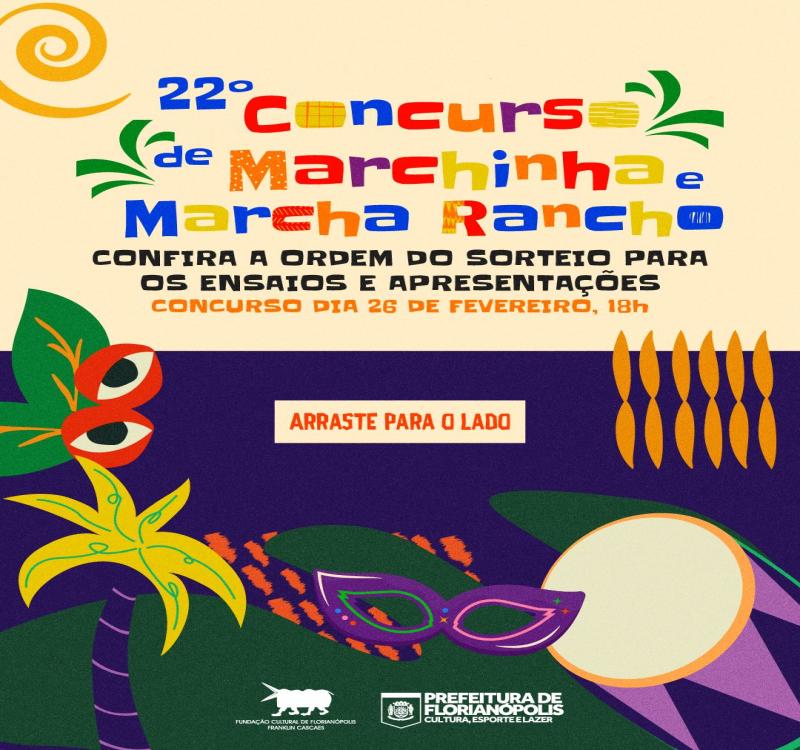 Ordem de Ensaios e Apresentações das Marchinahs e Marcha-Rancho