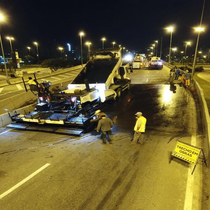 Prefeitura de Florianópolis realiza obras no Elevado Dias Velho