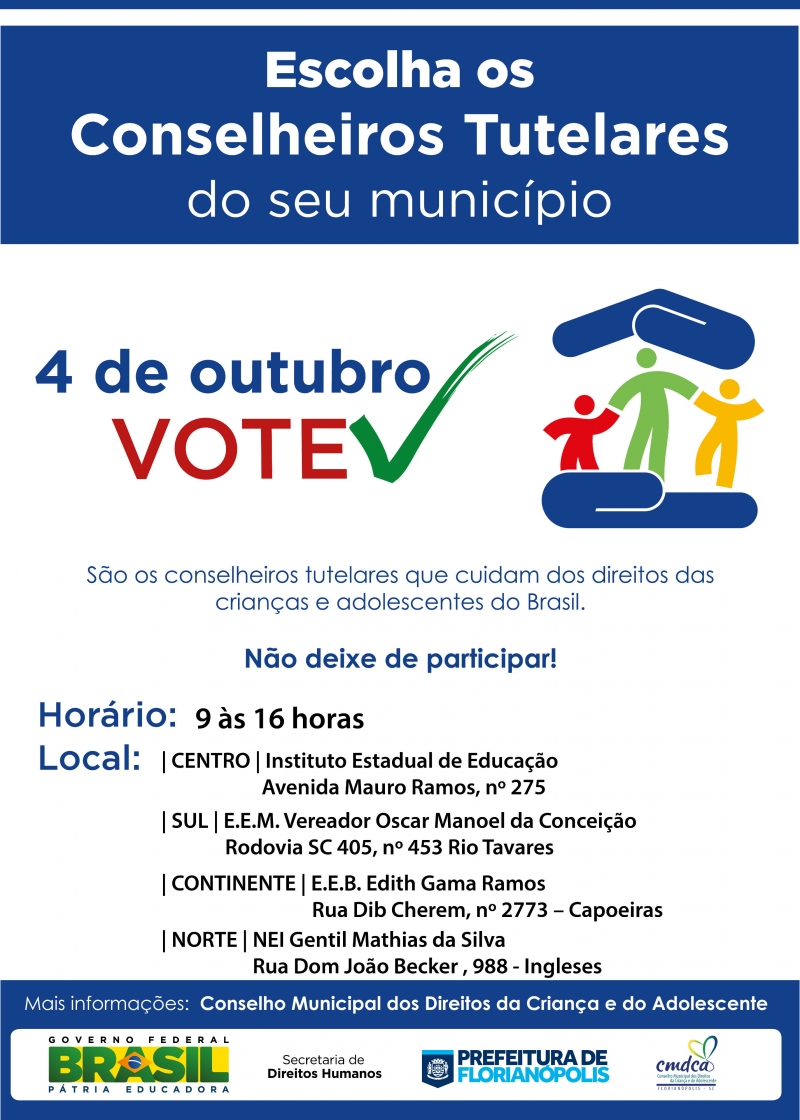 Eleição para definir novos conselheiros tutelares ocorre em outubro 
