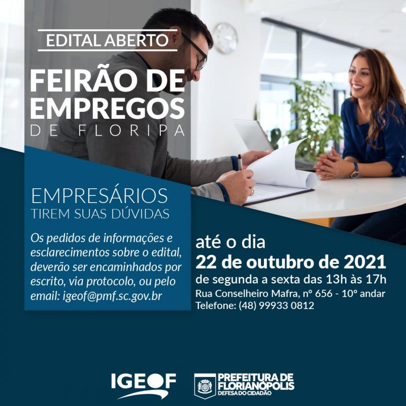 Inscrições de empresas para o Feirão de Emprego encerram nesta sexta 