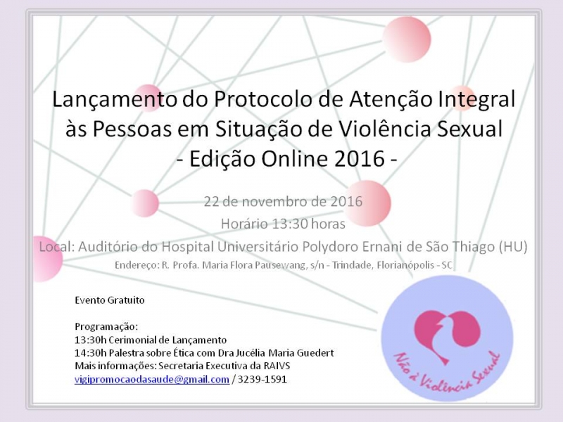 Lançado protocolo para pessoas violentadas