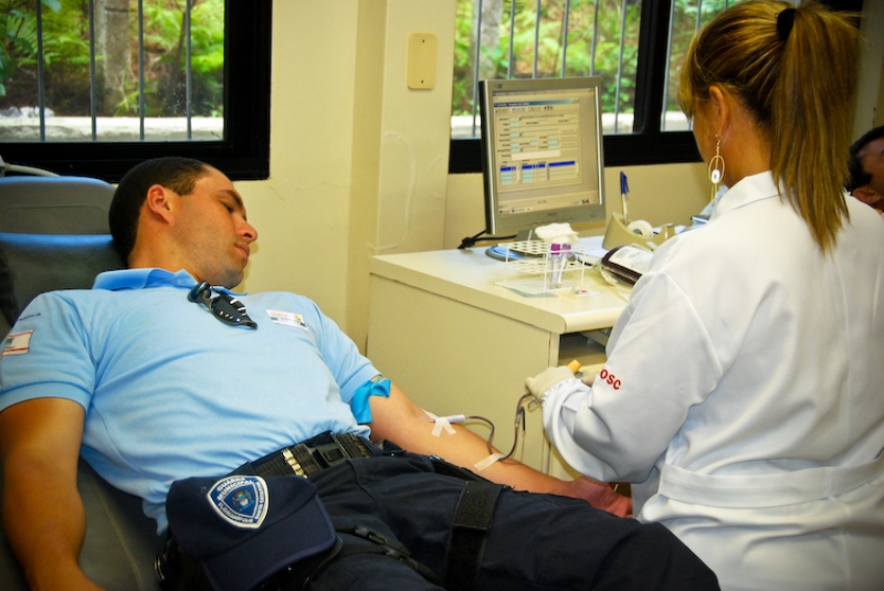 Guardas mobilizam doação de sangue