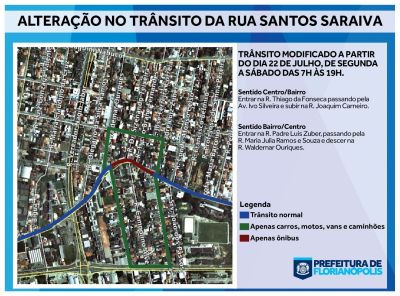 Obras na Santos Saraiva provocam novo desvio