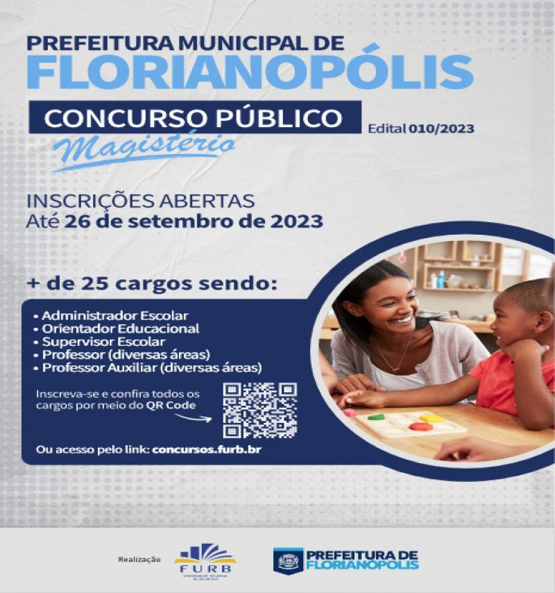 Prefeitura de Florianópolis abre concurso público para área da educação