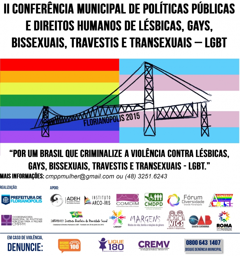 Participe da II Conferência Municipal de Políticas Públicas e Direitos Humanos de LGBT (II CMLGBT)