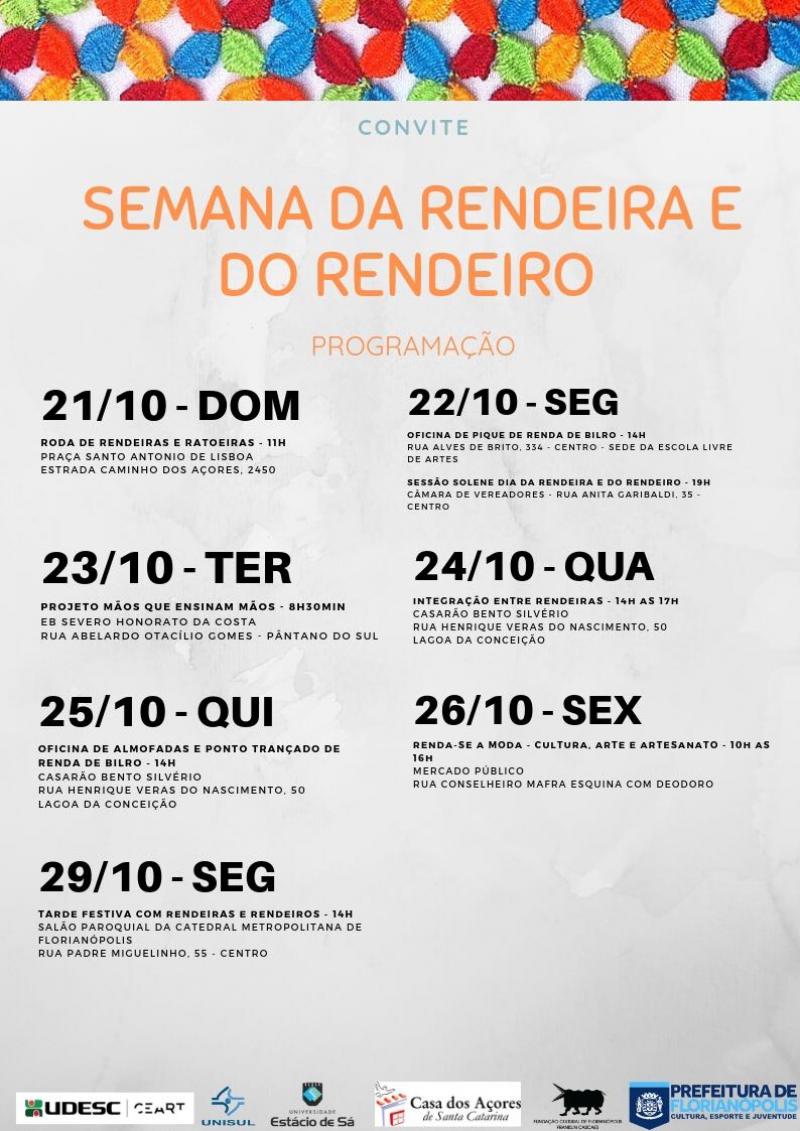 Semana da Rendeira e do Rendeiro recheada de atrações
