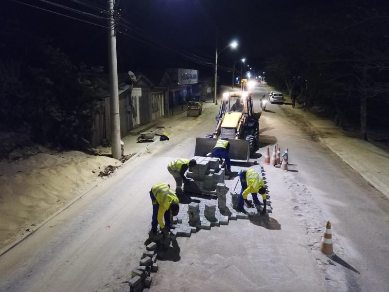 Obras nas Rendeiras acontecem dia e noite