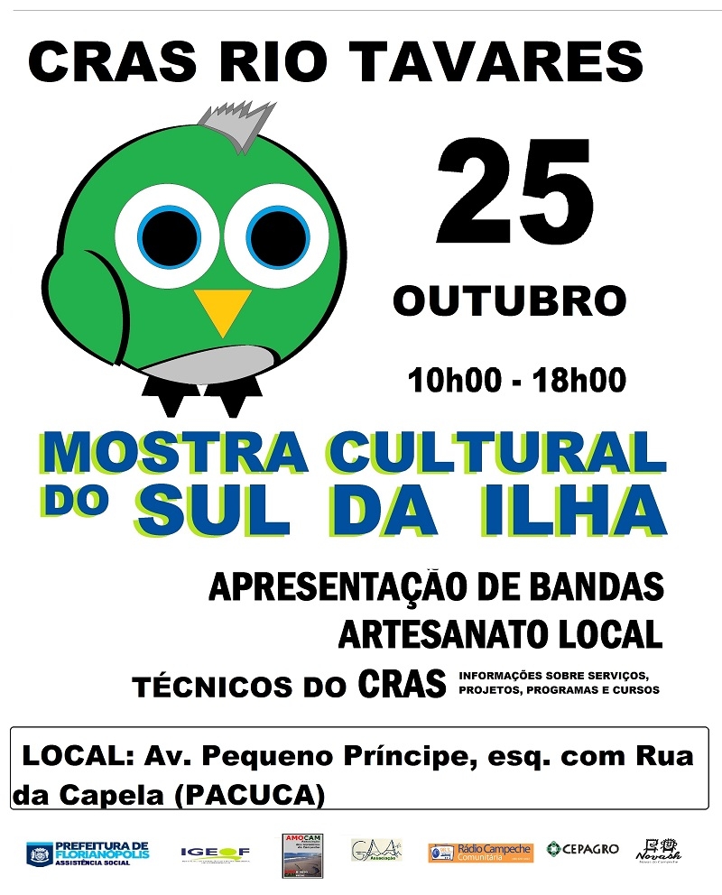 Mostra Cultural movimenta o Sul da Ilha no domingo